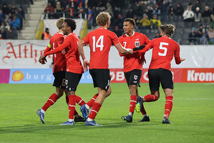 U21 Länderspiel Österreich gegen Nordmazedonien am Di. 21.11. in Ried